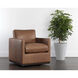 Portman Marseille Camel Leather Swivel Lounge Chair